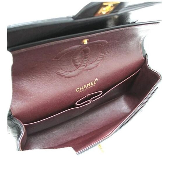 Chanel Matelasse 25 Chain Shoulder Bag W Flap Lamb Black - Picture 6 of 7